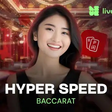 Hyper Speed Baccarat slot visual from Evolution available on spinarium.be