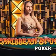 Official Live Dealer logo: Caribbean Stud Poker by Evolution at Spinarium