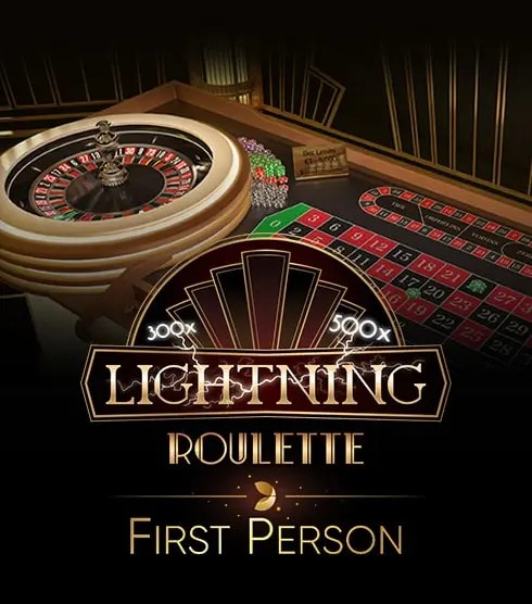 First Person Lightning Roulette slot visual from Evolution available on spinarium.be